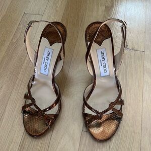 Incredible bronze snakeskin Jimmy Choo heels